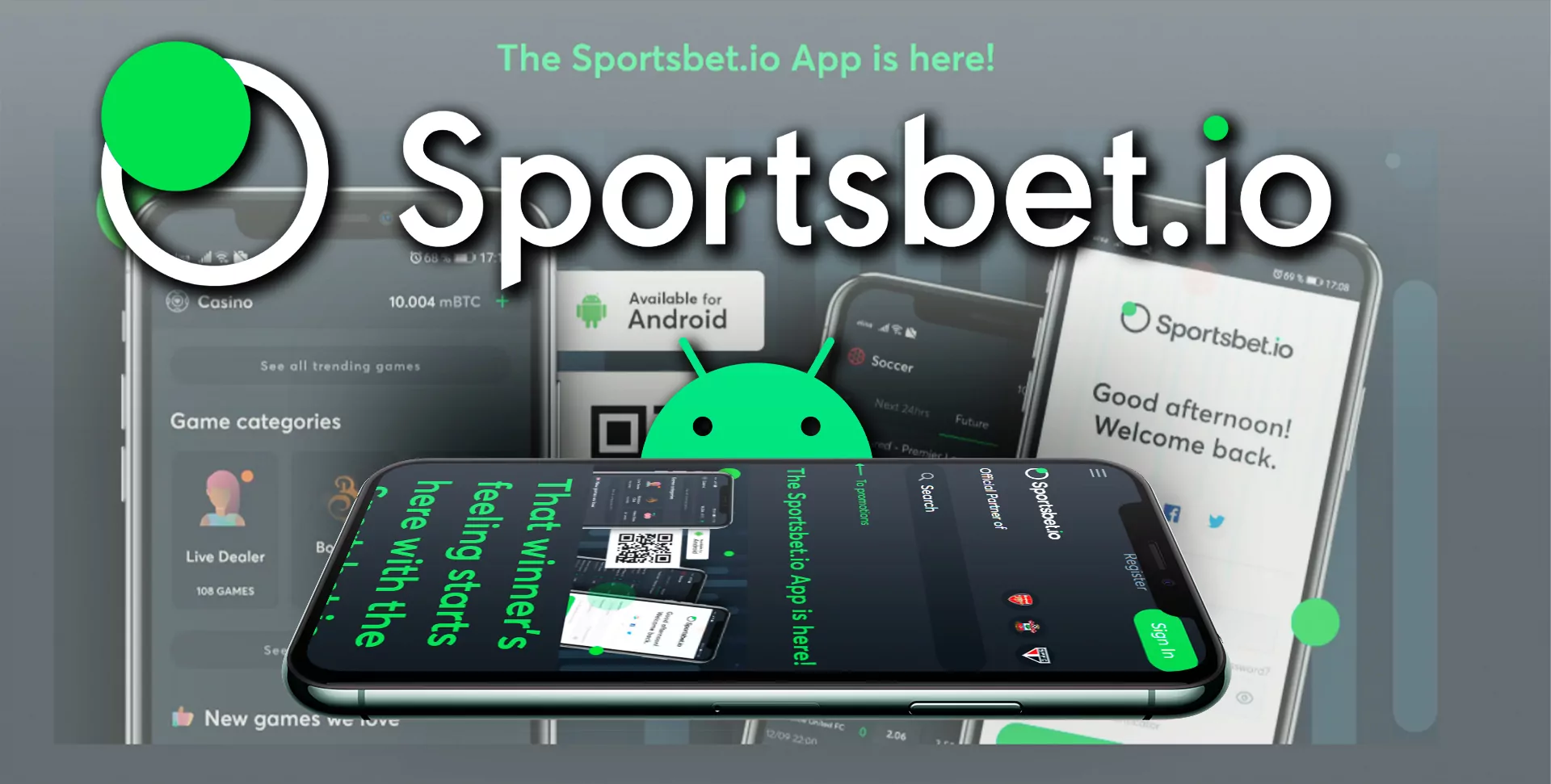 Download the SPortsbet mobile app on your Android phone.