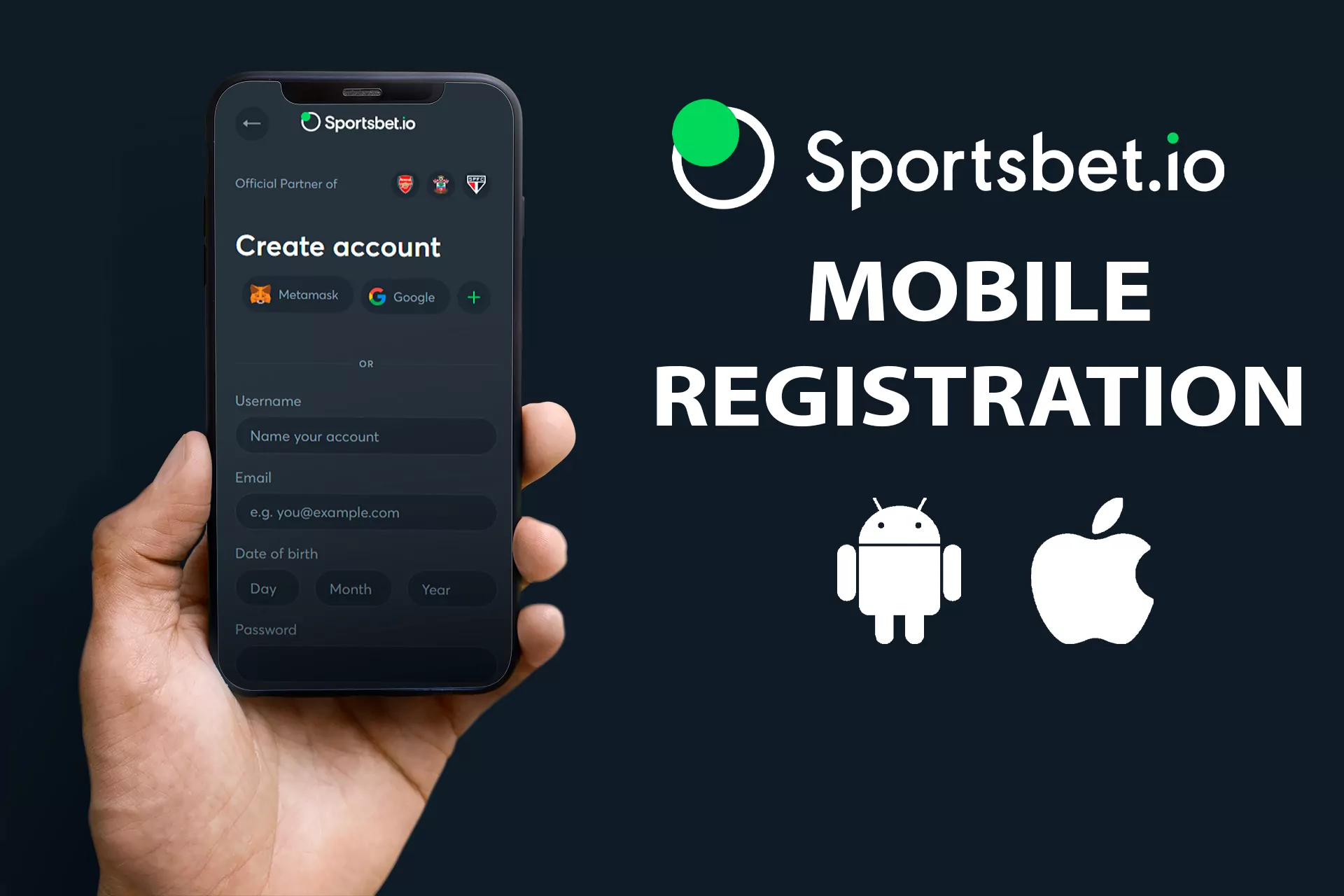 You can create an account at Sportsbet using your mobile phone.
