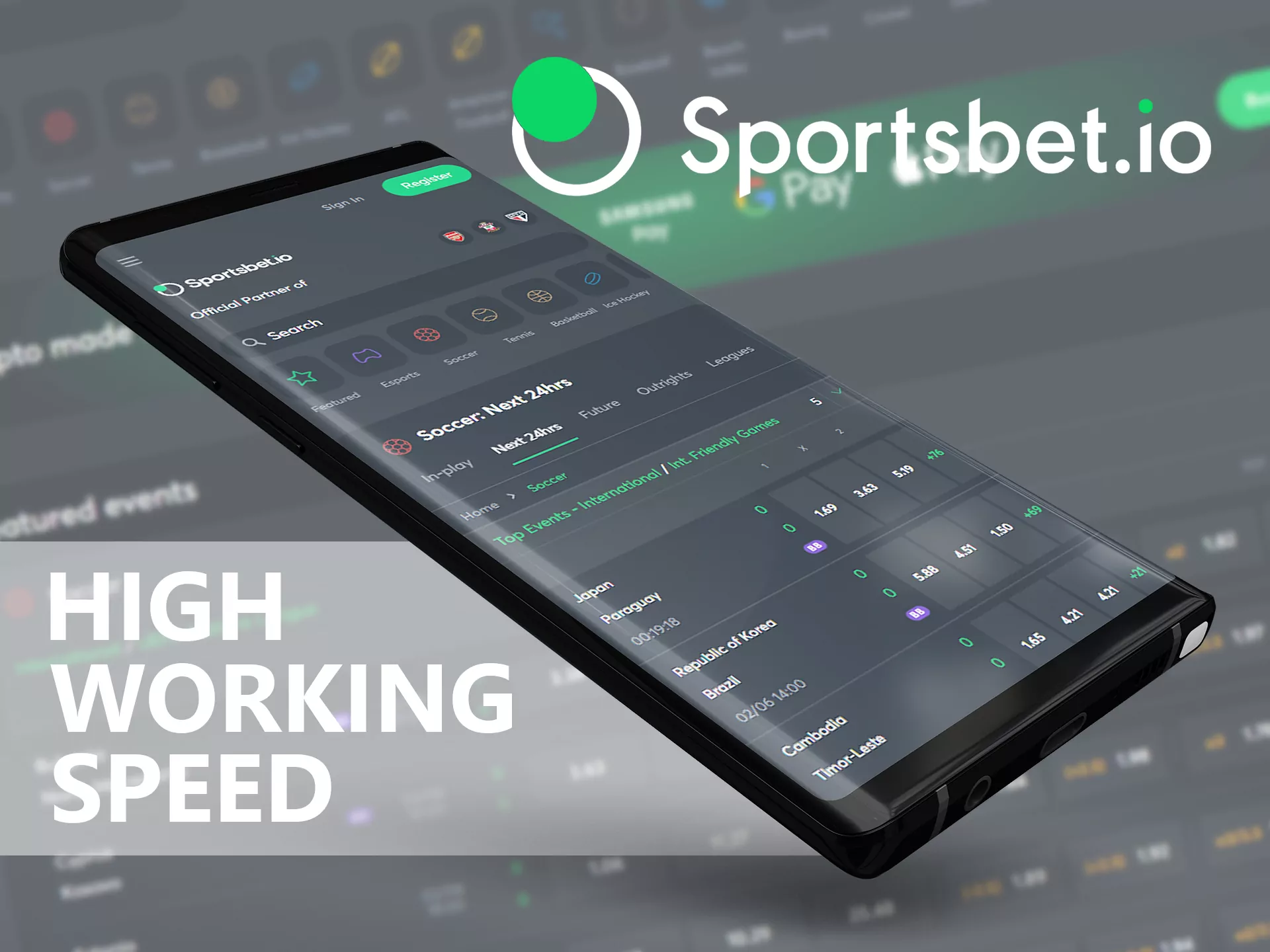 Sportsbet app operates really fast.