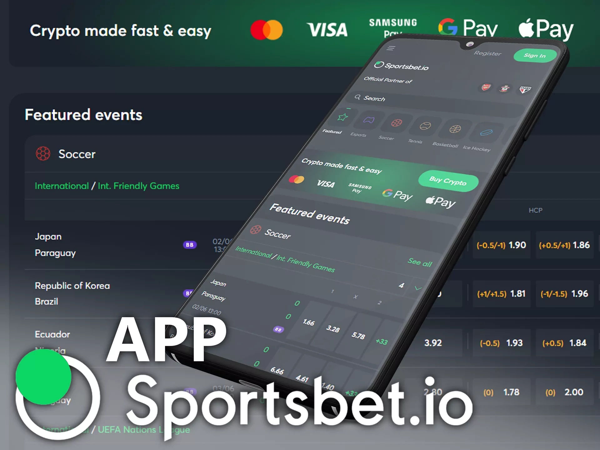 Download the mobile app and place bets whenever you want.