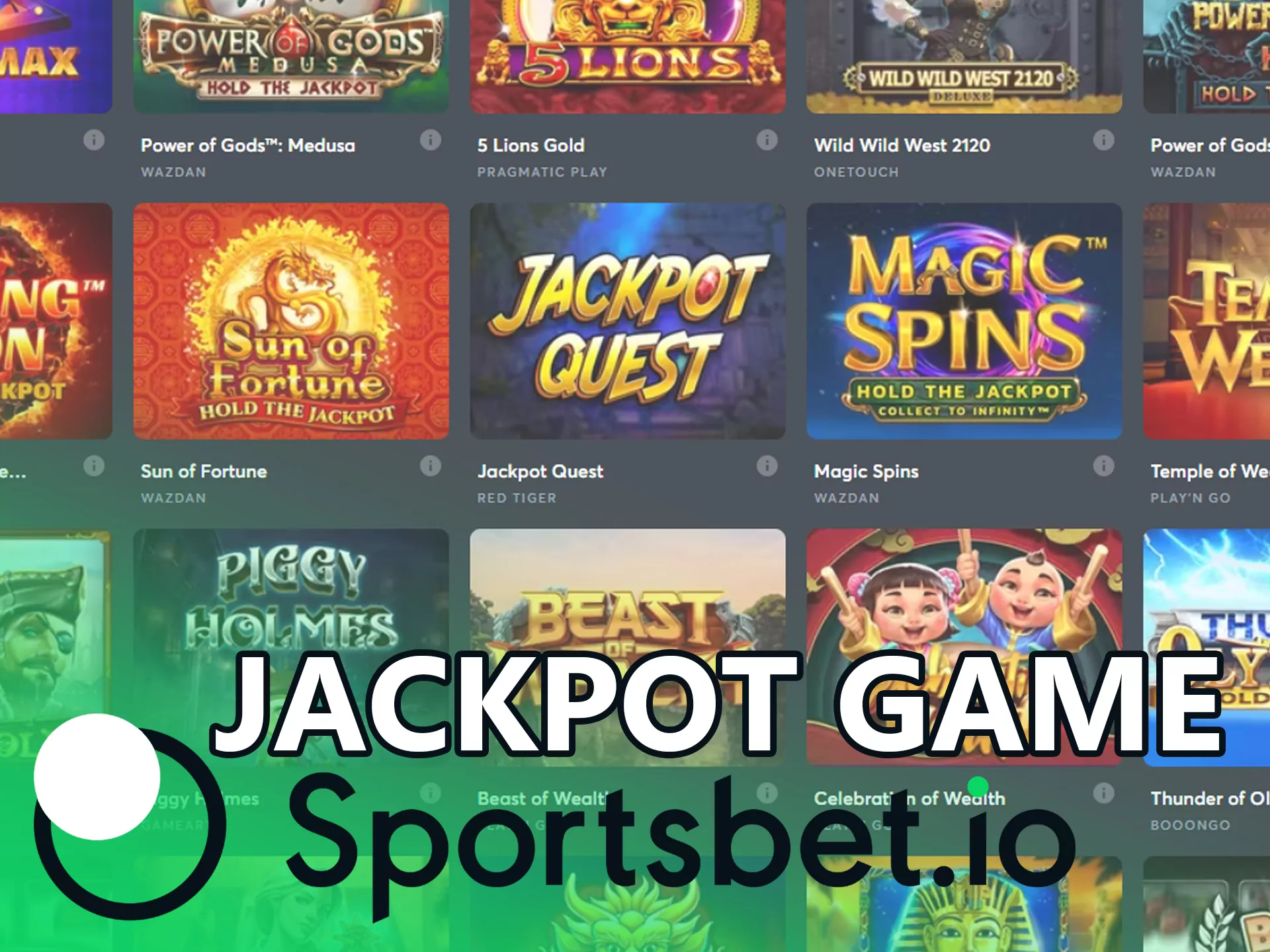 Play jackpot games and try to win a big prize.