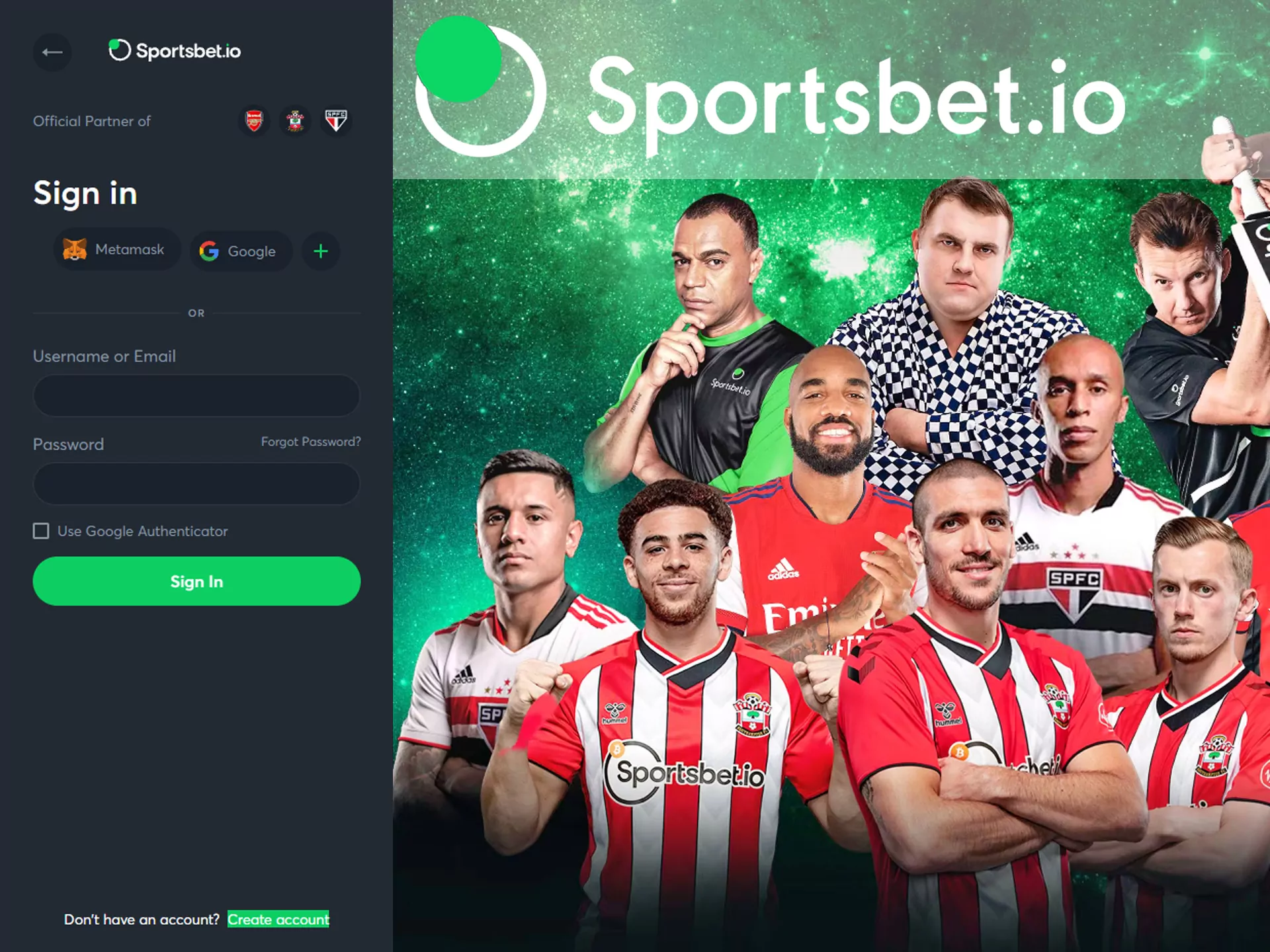 Use your account info to log on to Sportsbet.