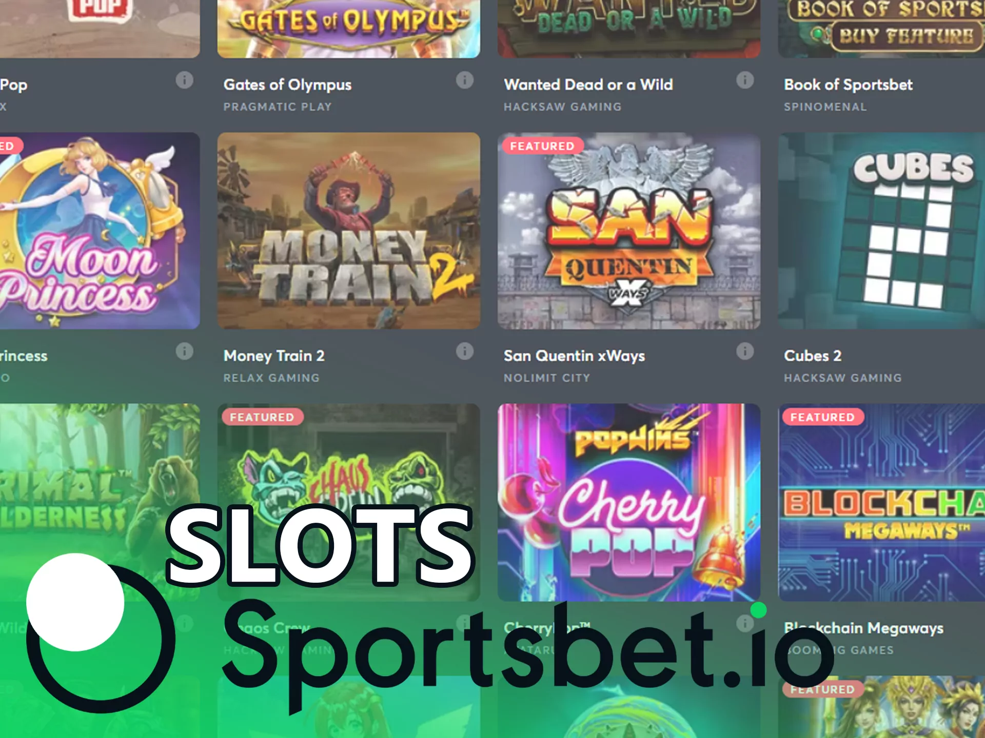 There are many different slots in the Sportsbet casino.