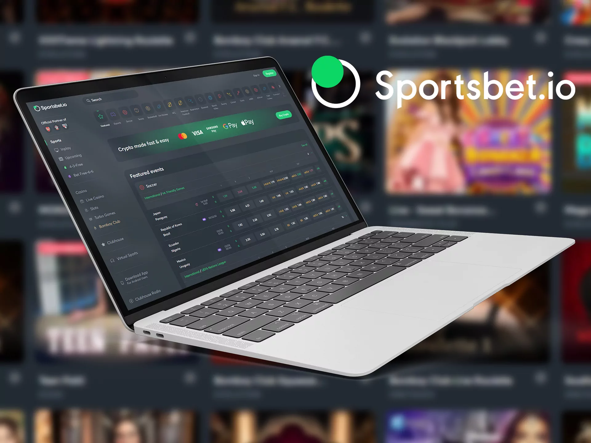Install the Sportsbet app on your laptop.